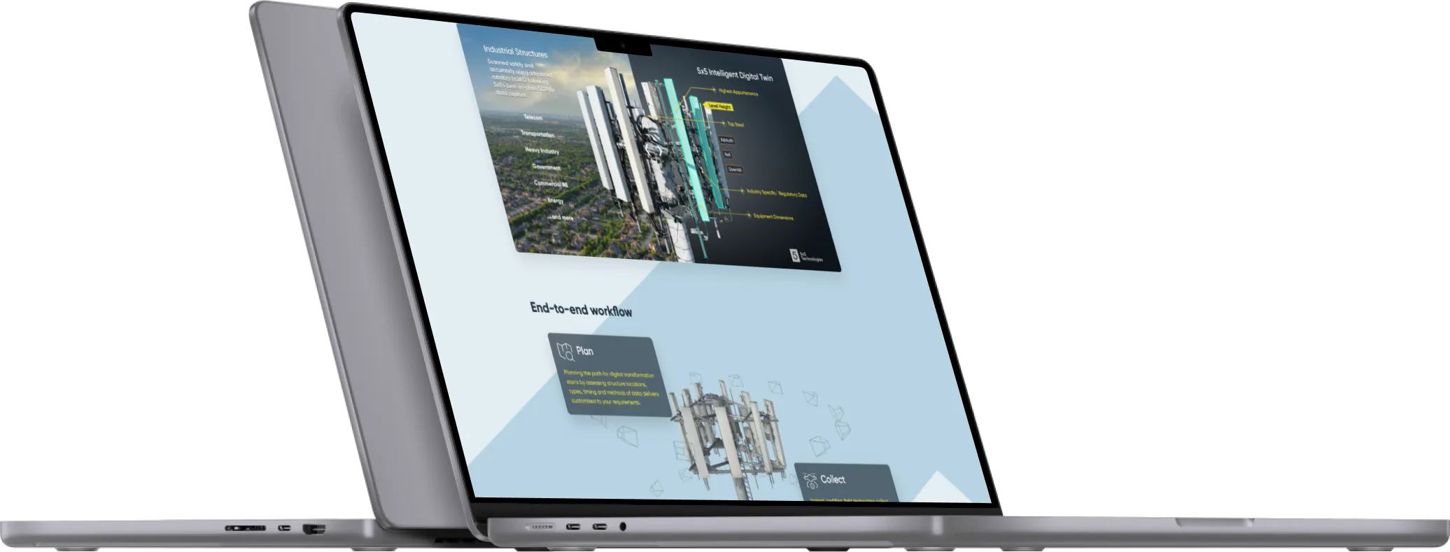 The 5x5 Intelligent Digital Twin on a MacBook — industrial structures scanned and the end-to-end workflow