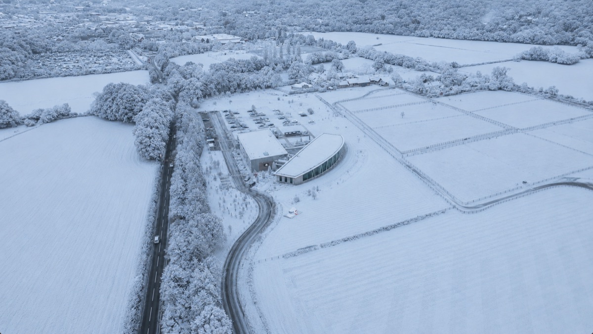 The Wing from the road — winterized