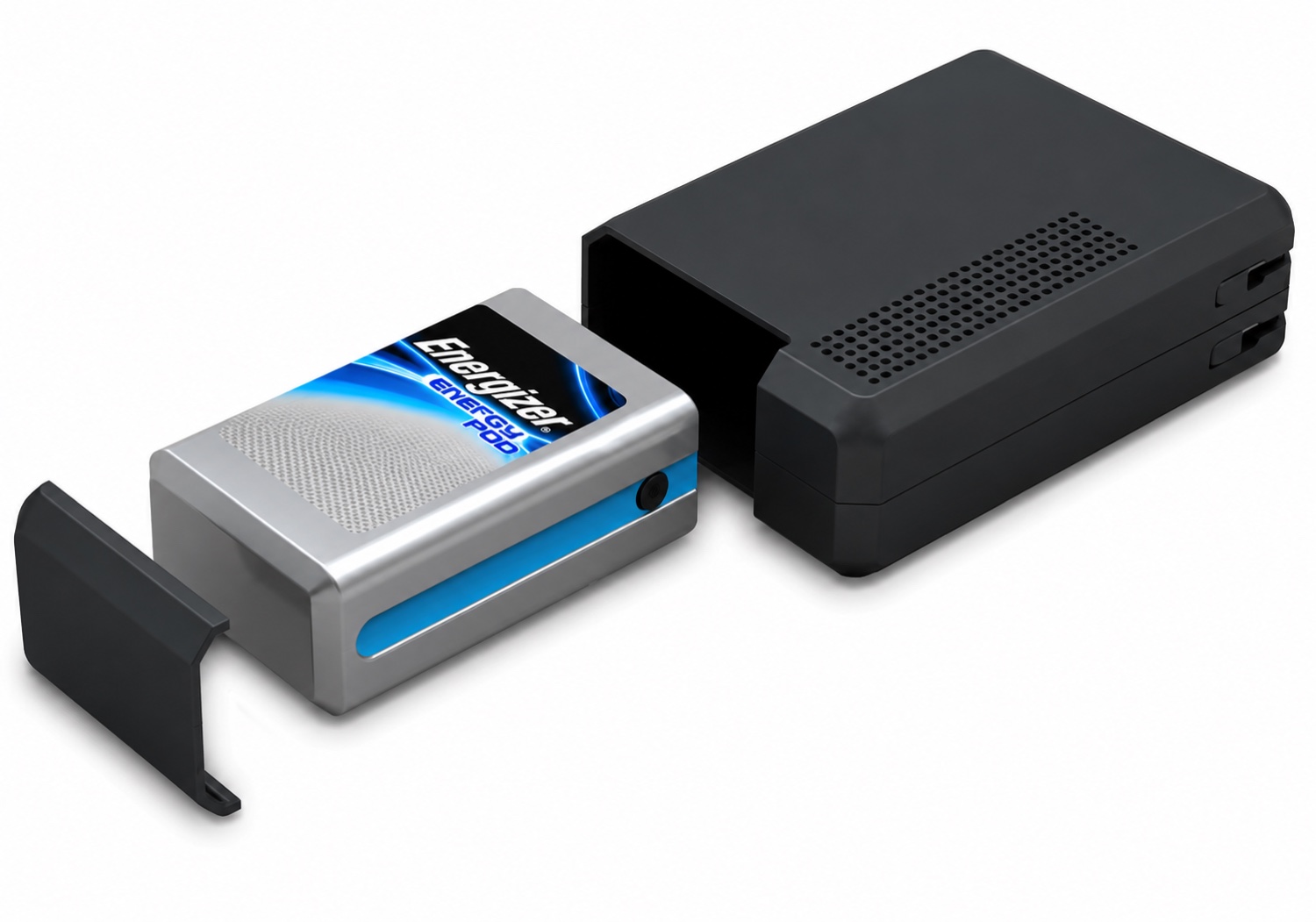The Energizer Energy Pod module and dock, exploded