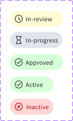 Ticket status capsules